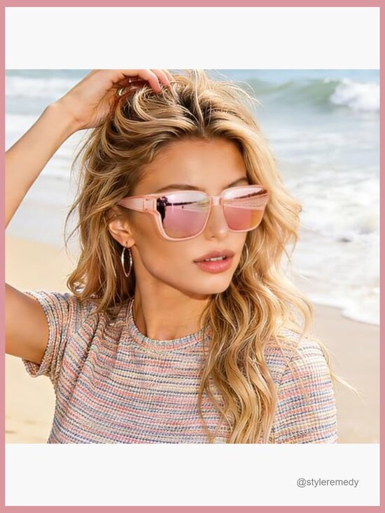 Polarized Fit Over Glasses Sunglasses, UV400 Protection, Square Frame main image 6